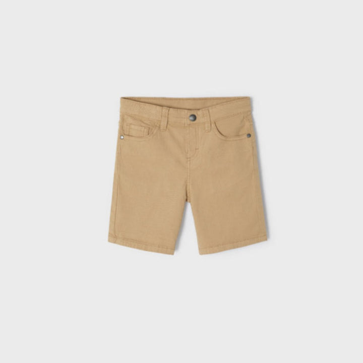 Camel Twill Bermuda Shorts