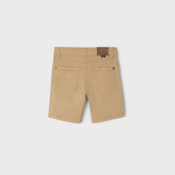 Camel Twill Bermuda Shorts
