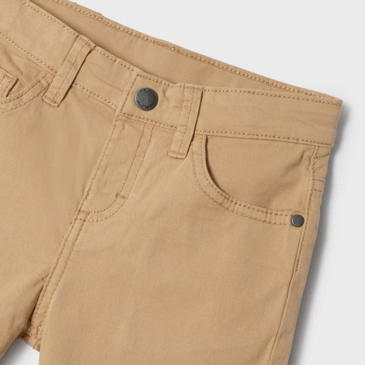 Camel Twill Bermuda Shorts