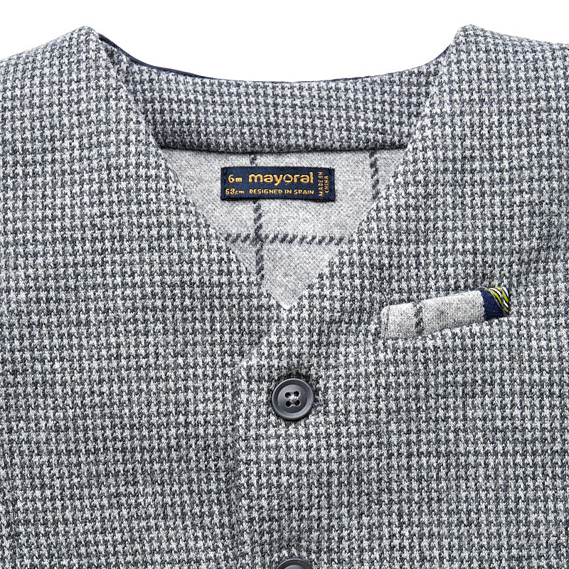Grey Check Waistcoat