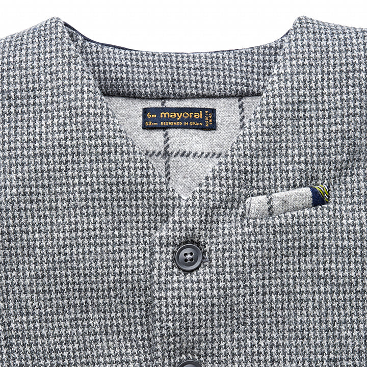 Grey Check Waistcoat