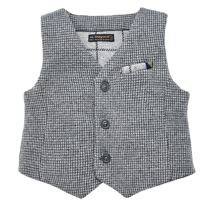 Grey Check Waistcoat