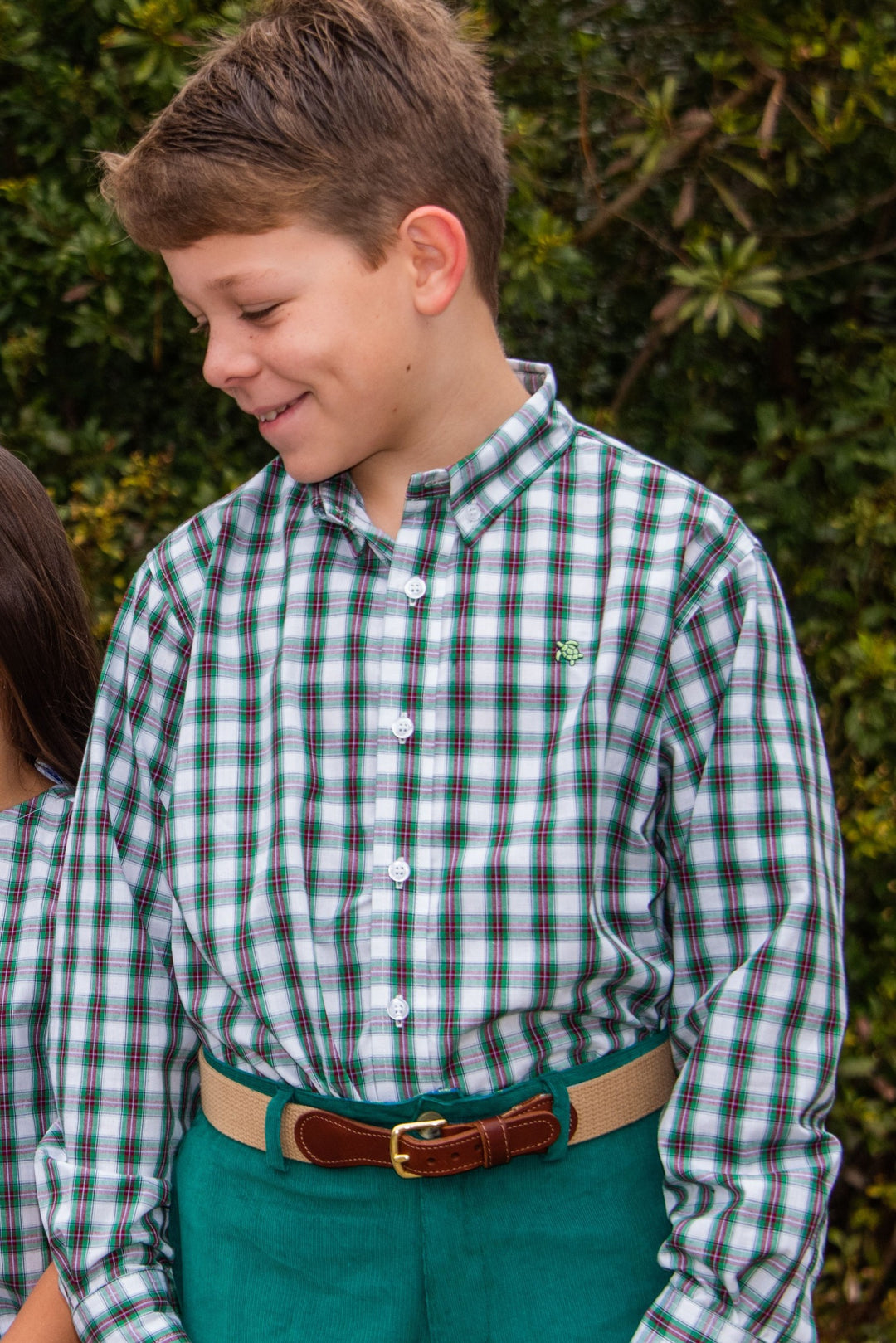 Evergreen Plaid Button Down Shirt