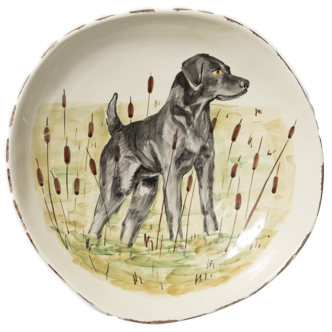Wildlife Black Hunting Dog Salad Plate