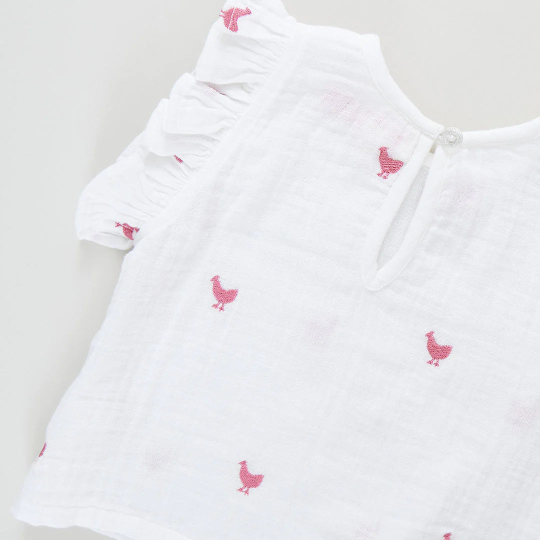 Pink Chickens Baby Girls Roey 2-Piece Set