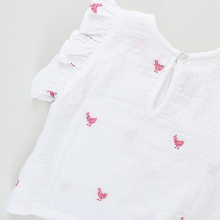 Pink Chickens Baby Girls Roey 2-Piece Set
