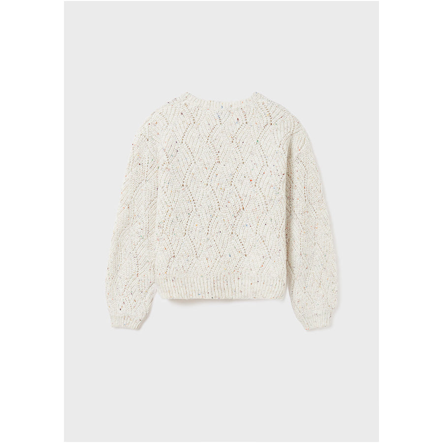 Off White Multi-Color Sweater