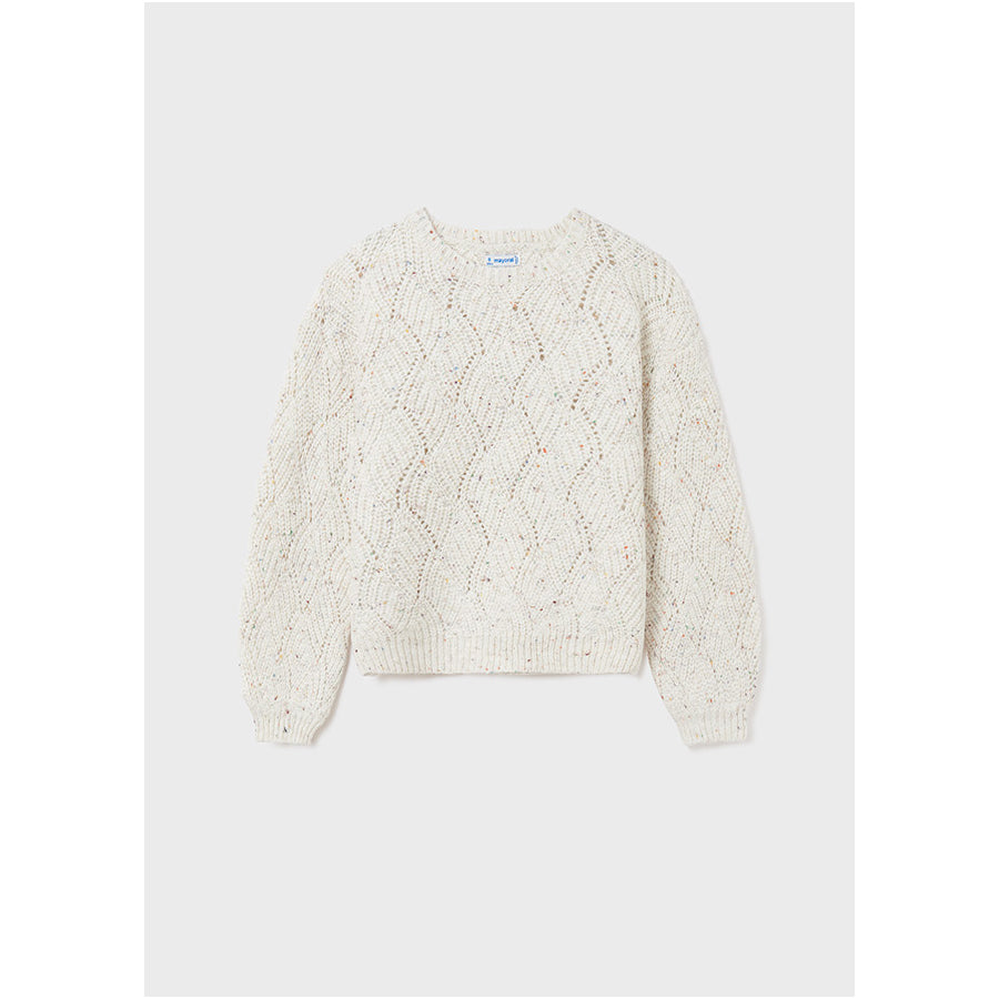 Off White Multi-Color Sweater