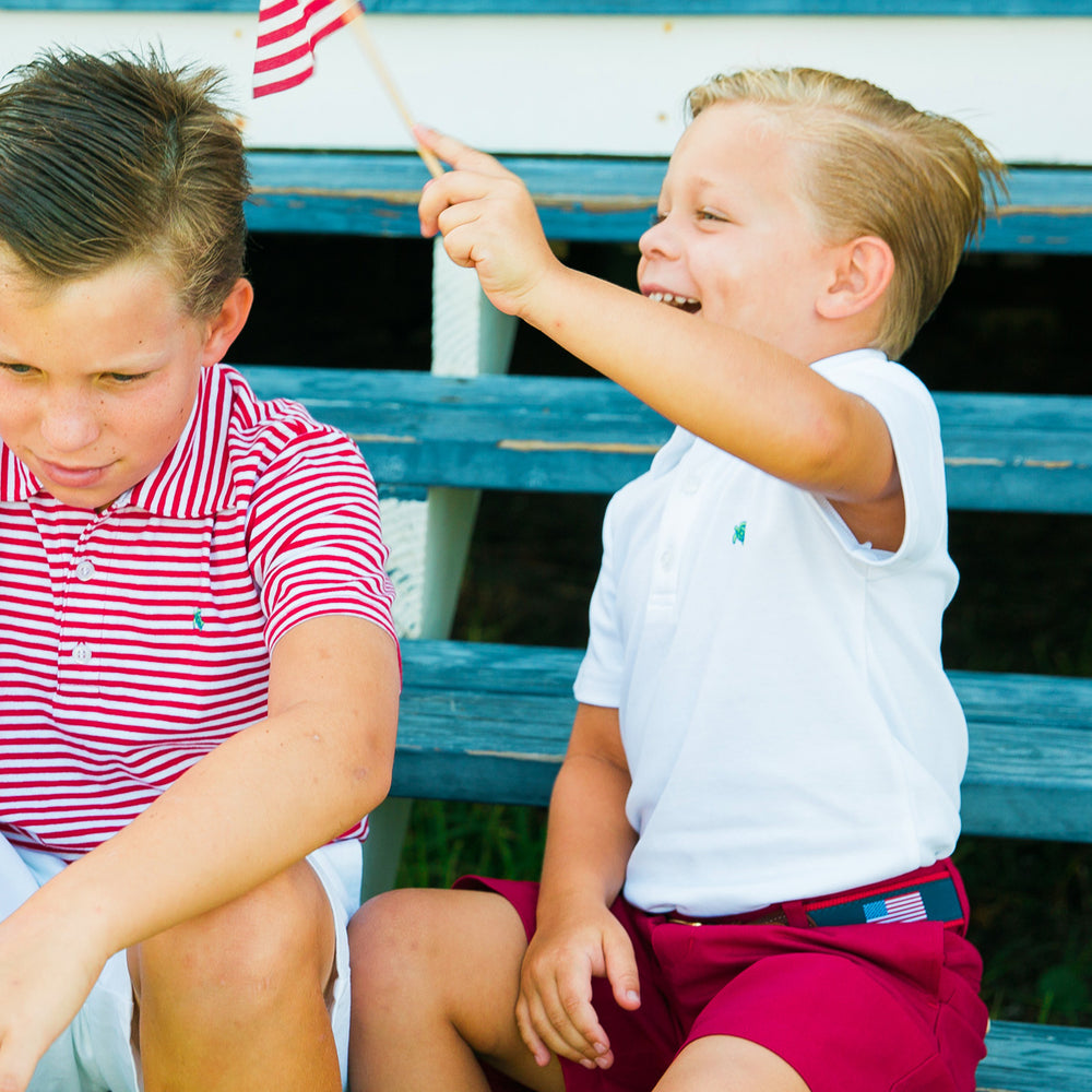 White Short Sleeve Polo