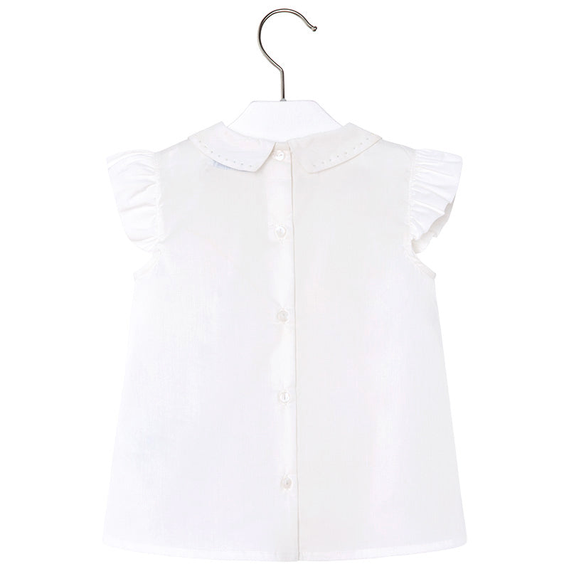 Flutter Sleeve Ruffle Blouse