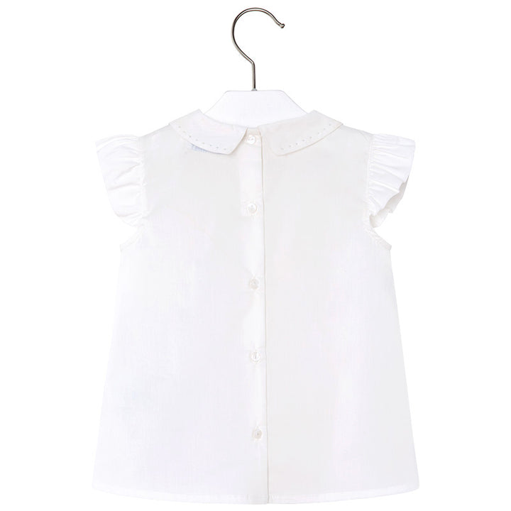 Flutter Sleeve Ruffle Blouse