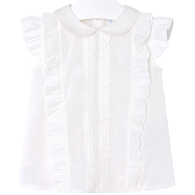 Flutter Sleeve Ruffle Blouse