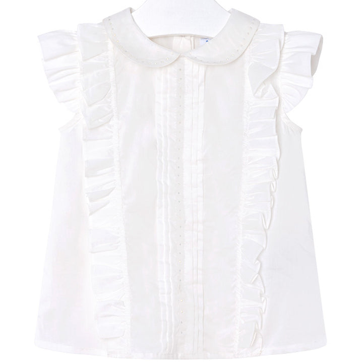 Flutter Sleeve Ruffle Blouse