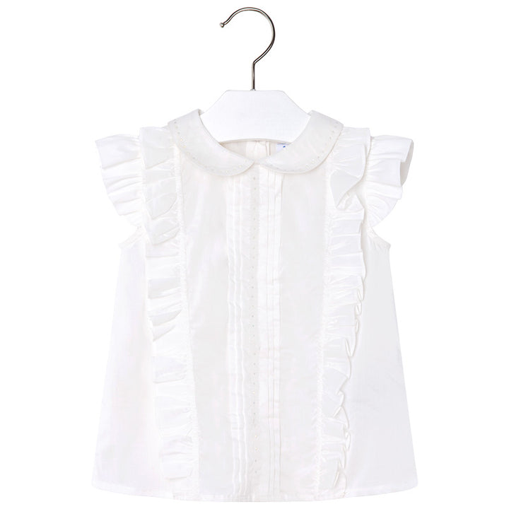 Flutter Sleeve Ruffle Blouse