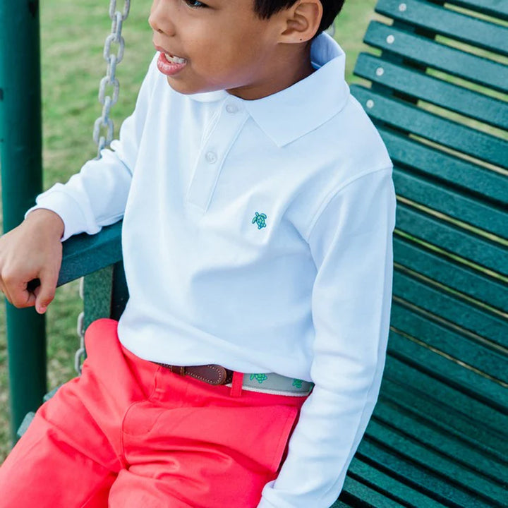 White Long Sleeve Harry Polo