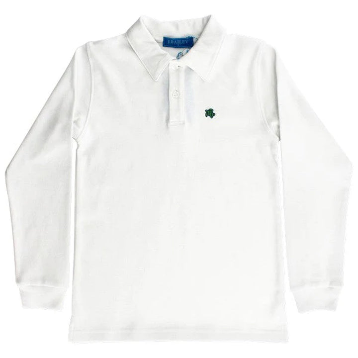 White Long Sleeve Harry Polo