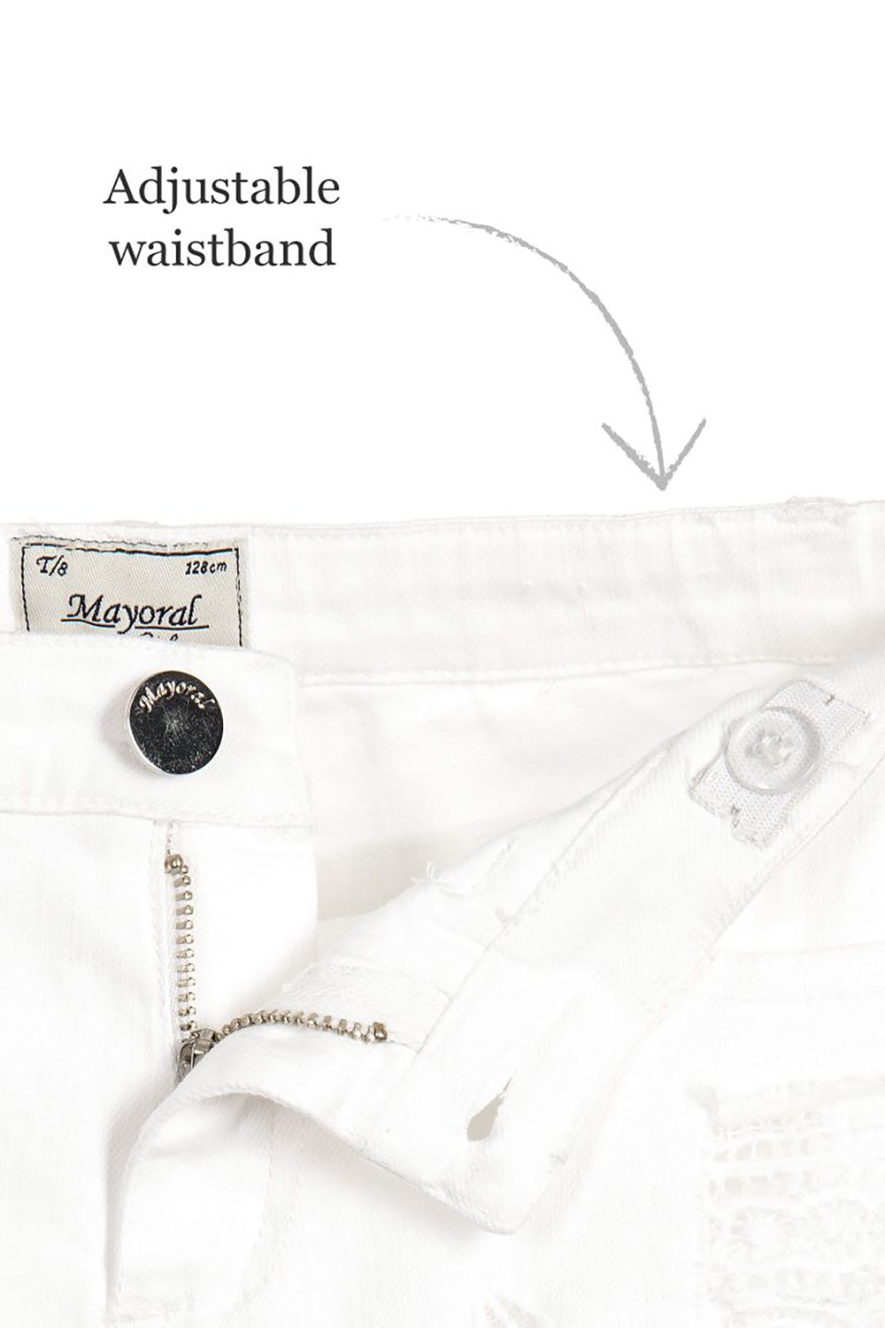 Mayoral White Denim & Lace Shorts - kkgivingtree - K&K's Giving Tree
