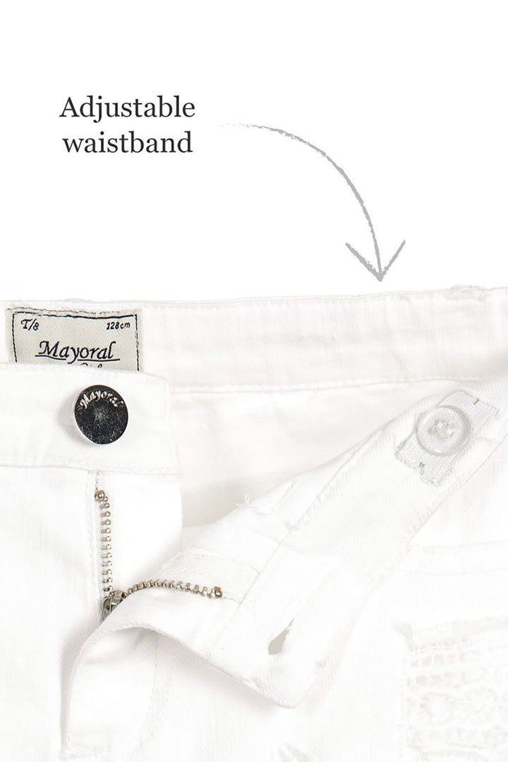 Mayoral White Denim & Lace Shorts - kkgivingtree - K&K's Giving Tree