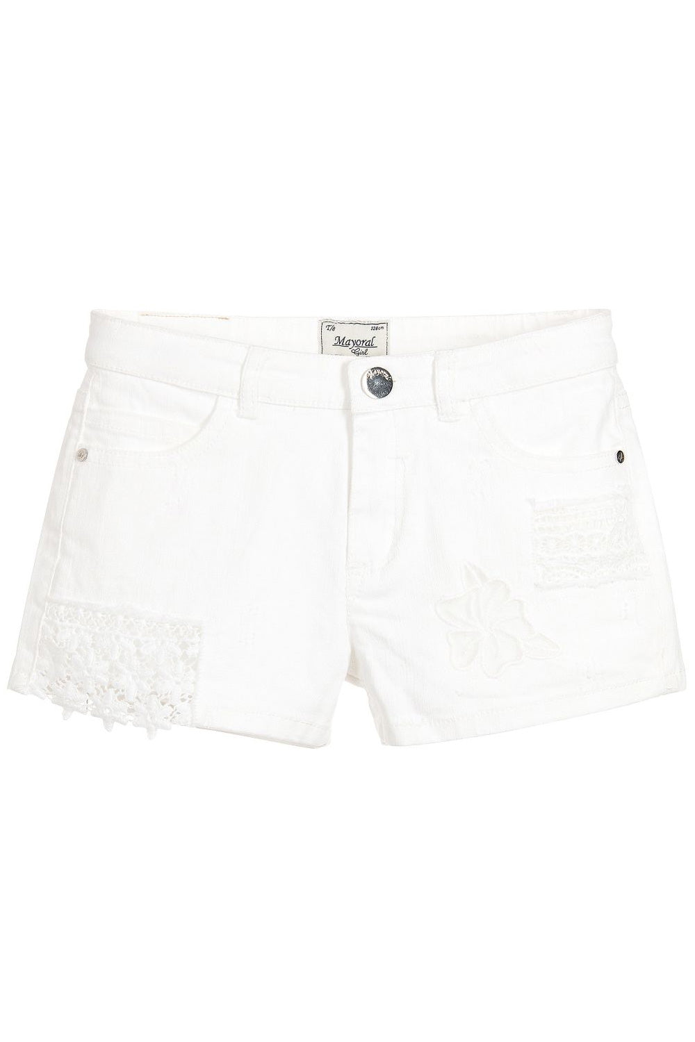 Mayoral White Denim & Lace Shorts - kkgivingtree - K&K's Giving Tree