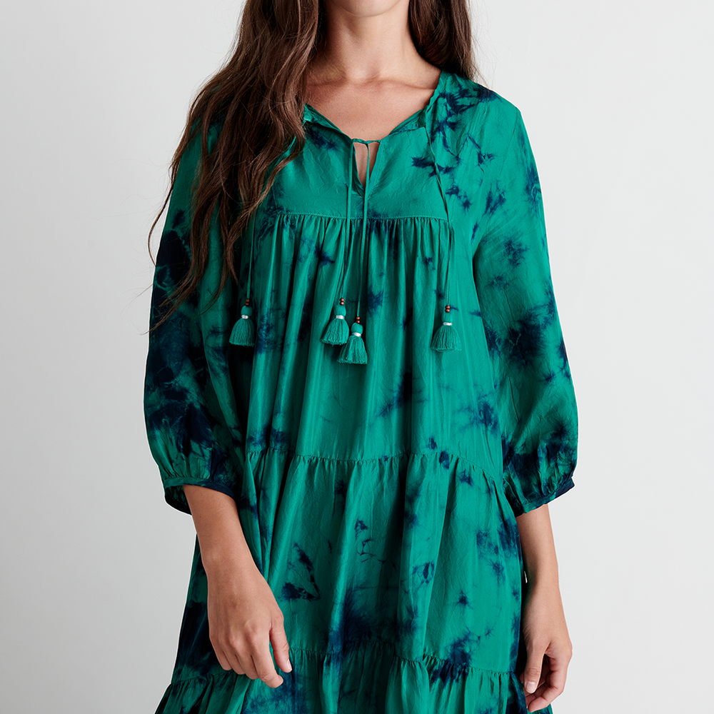 Jade Silk Indira Dress