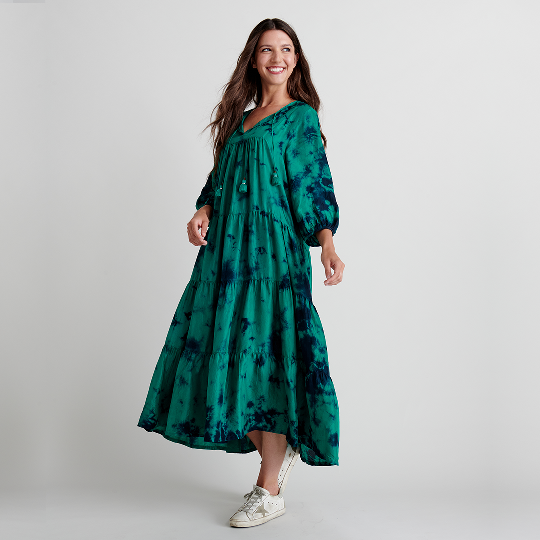 Jade Silk Indira Dress