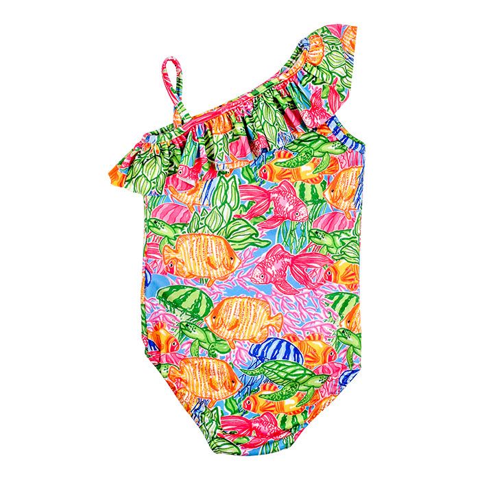 Tropical Print One Piece Swimsuit